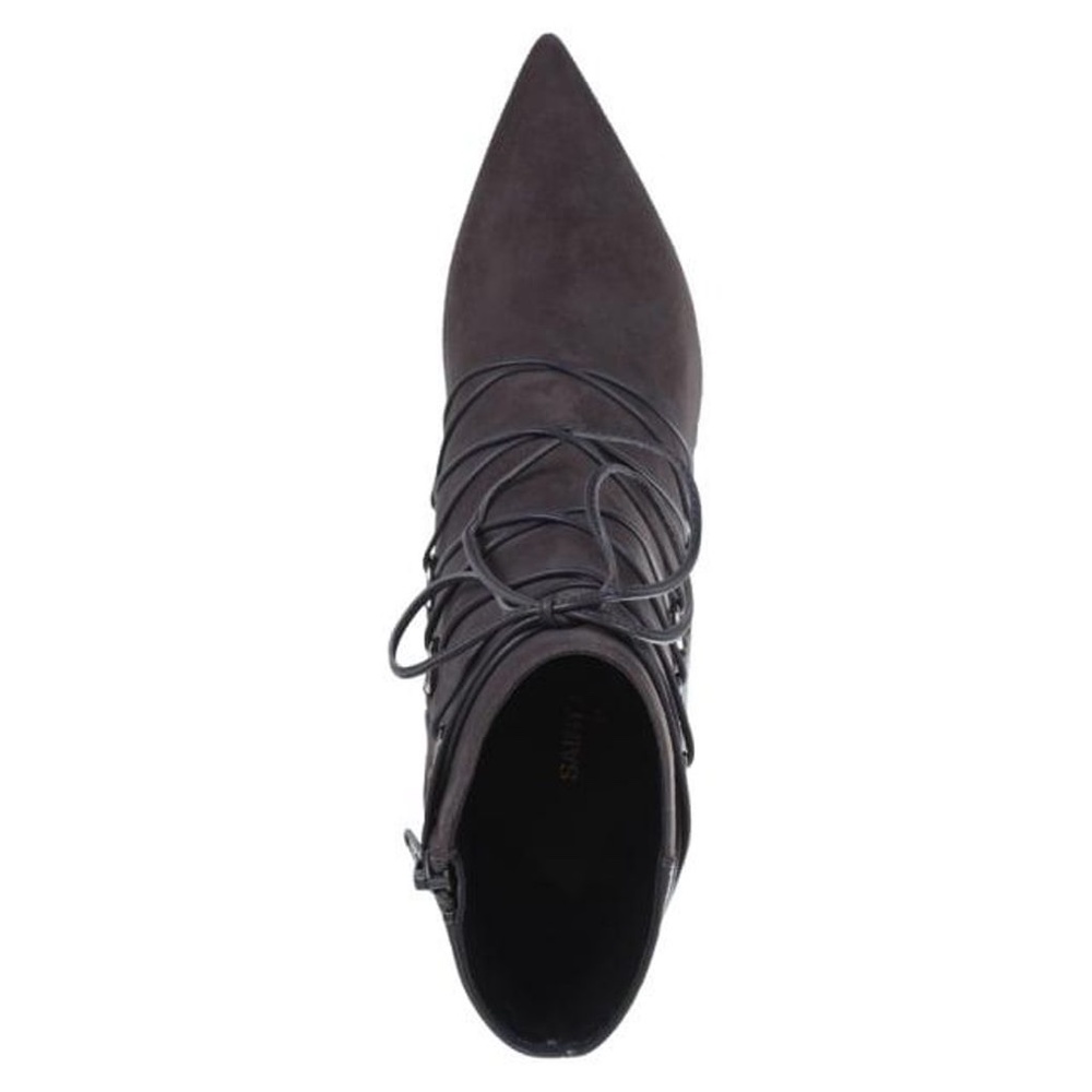 NIB SAINT LAURENT CLASSIC PARISING LACE-UP BOOTIE GRAY SIZE 39 - Picture 5 of 11
